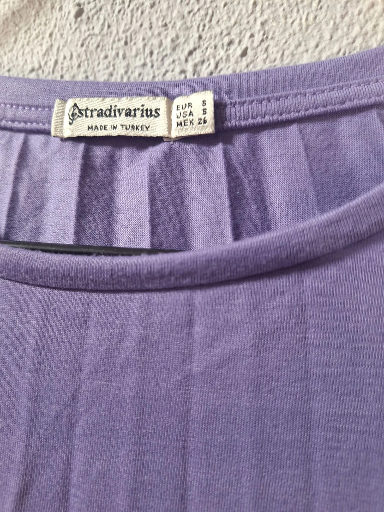 Lilac Stradivarius shirt with pleated ruffles size T.S – photo 3